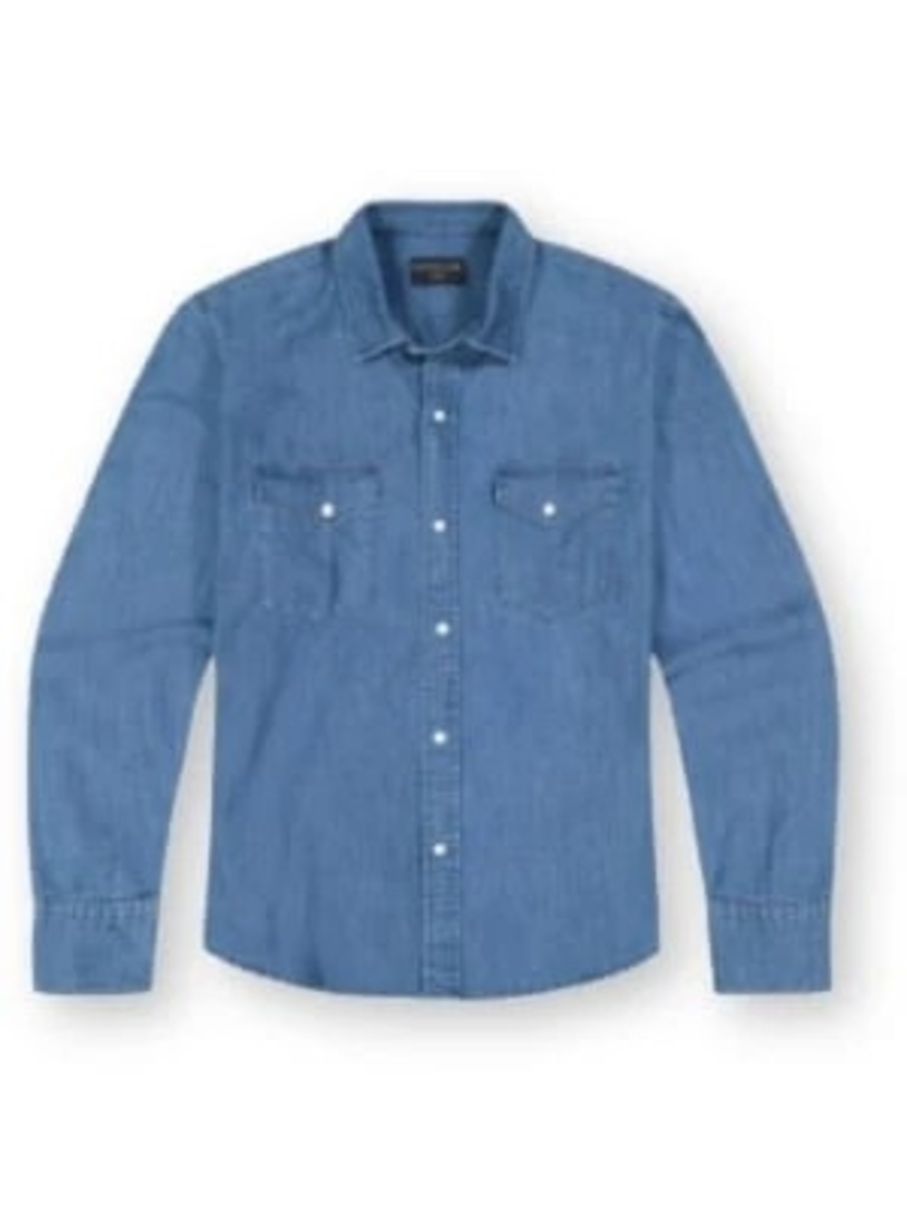 Goodlife Classic Blue Denim Button-Up Shirt